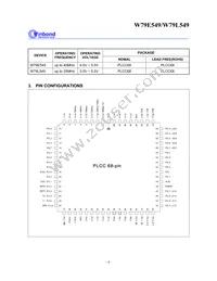 W79L549A25PL Datasheet Page 4