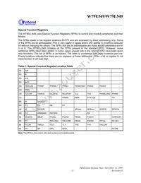 W79L549A25PL Datasheet Page 11