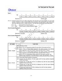 W79L549A25PL Datasheet Page 16