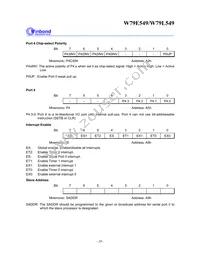 W79L549A25PL Datasheet Page 20