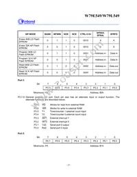 W79L549A25PL Datasheet Page 22