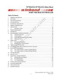 W79L632A25DL Datasheet Cover
