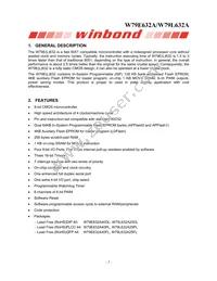 W79L632A25DL Datasheet Page 2