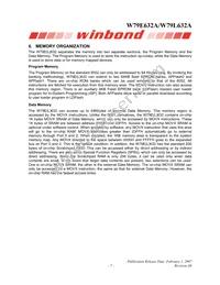 W79L632A25DL Datasheet Page 7