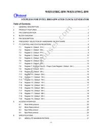 W83115WG-BW Datasheet Page 3