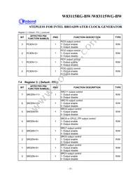 W83115WG-BW Datasheet Page 14