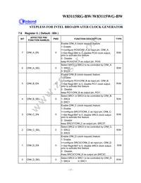 W83115WG-BW Datasheet Page 16