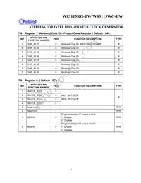 W83115WG-BW Datasheet Page 18