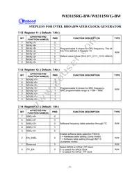 W83115WG-BW Datasheet Page 20