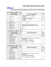 W83115WG-BW Datasheet Page 22