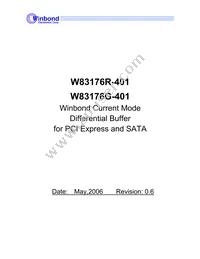 W83176G-401 Datasheet Cover