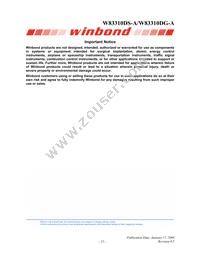 W83310DG-A Datasheet Page 15