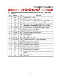 W83602G Datasheet Page 6
