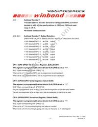 W83626G Datasheet Page 15