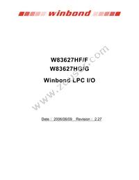 W83627G-AW Datasheet Cover