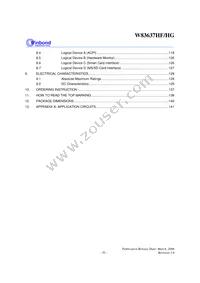 W83637HG-AW Datasheet Page 5