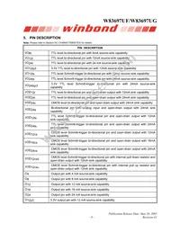 W83697UG Datasheet Page 9