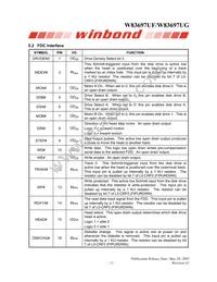 W83697UG Datasheet Page 11