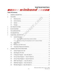 W83781G Datasheet Page 2