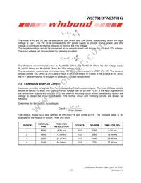 W83781G Datasheet Page 16