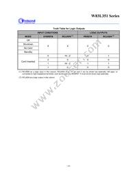 W83L351G Datasheet Page 17