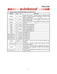 W83L518G Datasheet Page 8
