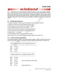 W83L518G Datasheet Page 13
