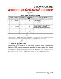 W83L771G Datasheet Page 2
