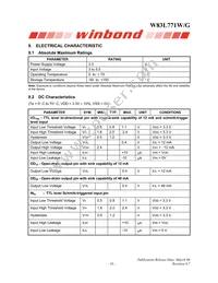 W83L771G Datasheet Page 20