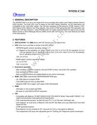 W925G240 Datasheet Page 2