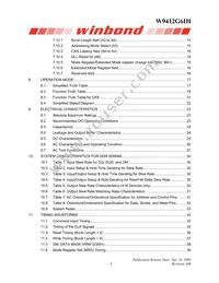 W9412G6IH-5 Datasheet Page 2