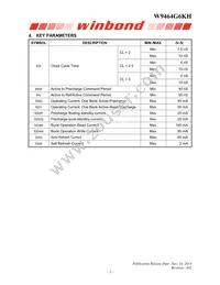 W9464G6KH-4 Datasheet Page 5