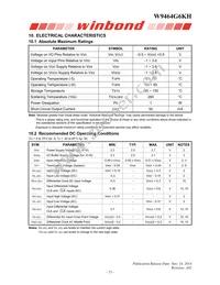 W9464G6KH-4 Datasheet Page 23