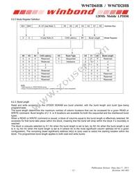 W947D2HBJX6E Datasheet Page 13