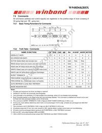 W948D6KBHX5I Datasheet Page 19