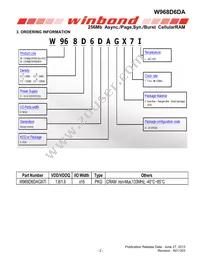W968D6DAGX7I TR Datasheet Page 2