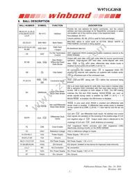 W971GG8SB25I Datasheet Page 7