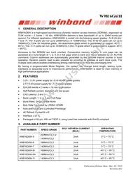 W9816G6IH-6I Datasheet Page 3