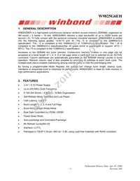 W9825G6EH-6 Datasheet Page 3