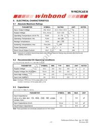 W9825G6EH-6 Datasheet Page 13