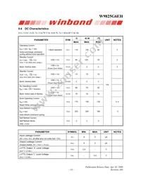 W9825G6EH-6 Datasheet Page 14