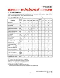 W9864G6IH-6 Datasheet Page 12