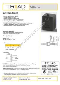 WAU060-2000T Datasheet Cover