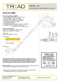 WAU12-1000 Datasheet Cover