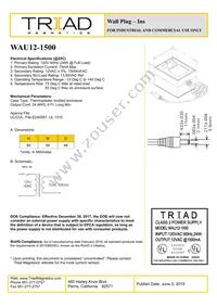 WAU12-1500 Datasheet Cover