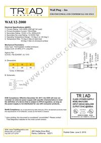 WAU12-2000 Datasheet Cover