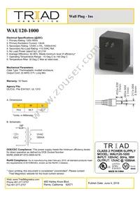 WAU120-1000 Datasheet Cover