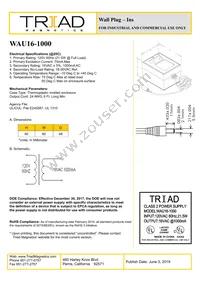 WAU16-1000 Datasheet Cover
