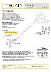 WAU16-2400 Datasheet Cover