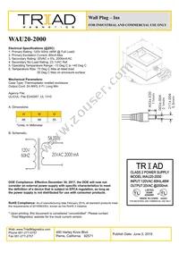 WAU20-2000 Datasheet Cover
